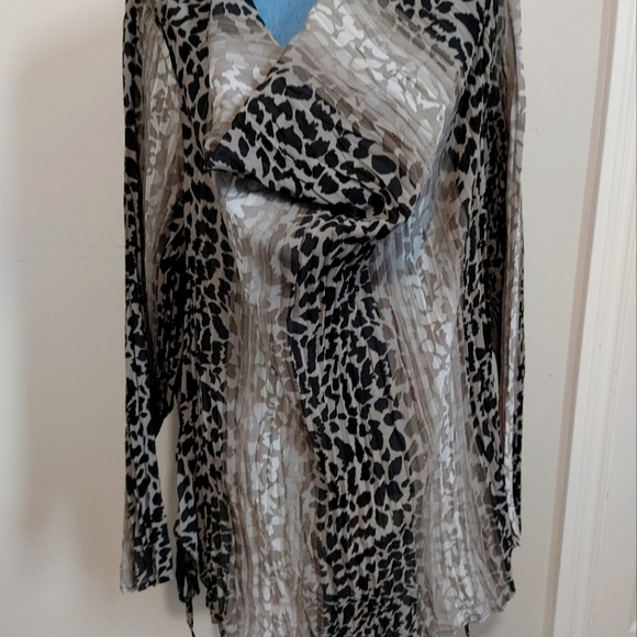 Cheetah print ombre blouse - Picture 1 of 5